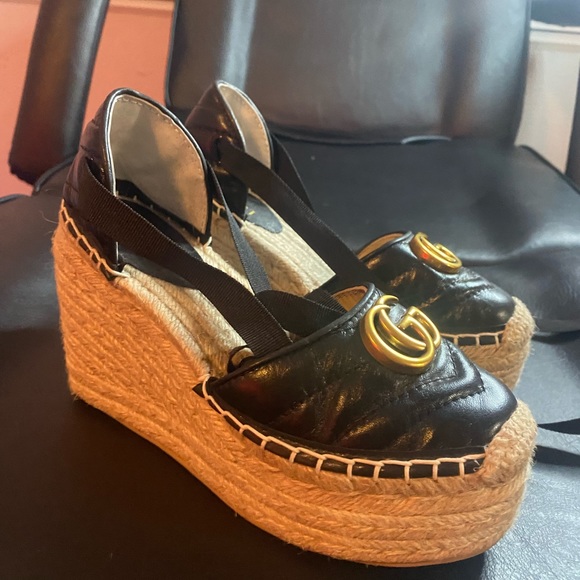 LEATHER PLATFORM ESPADRILLE - Picture 4 of 4